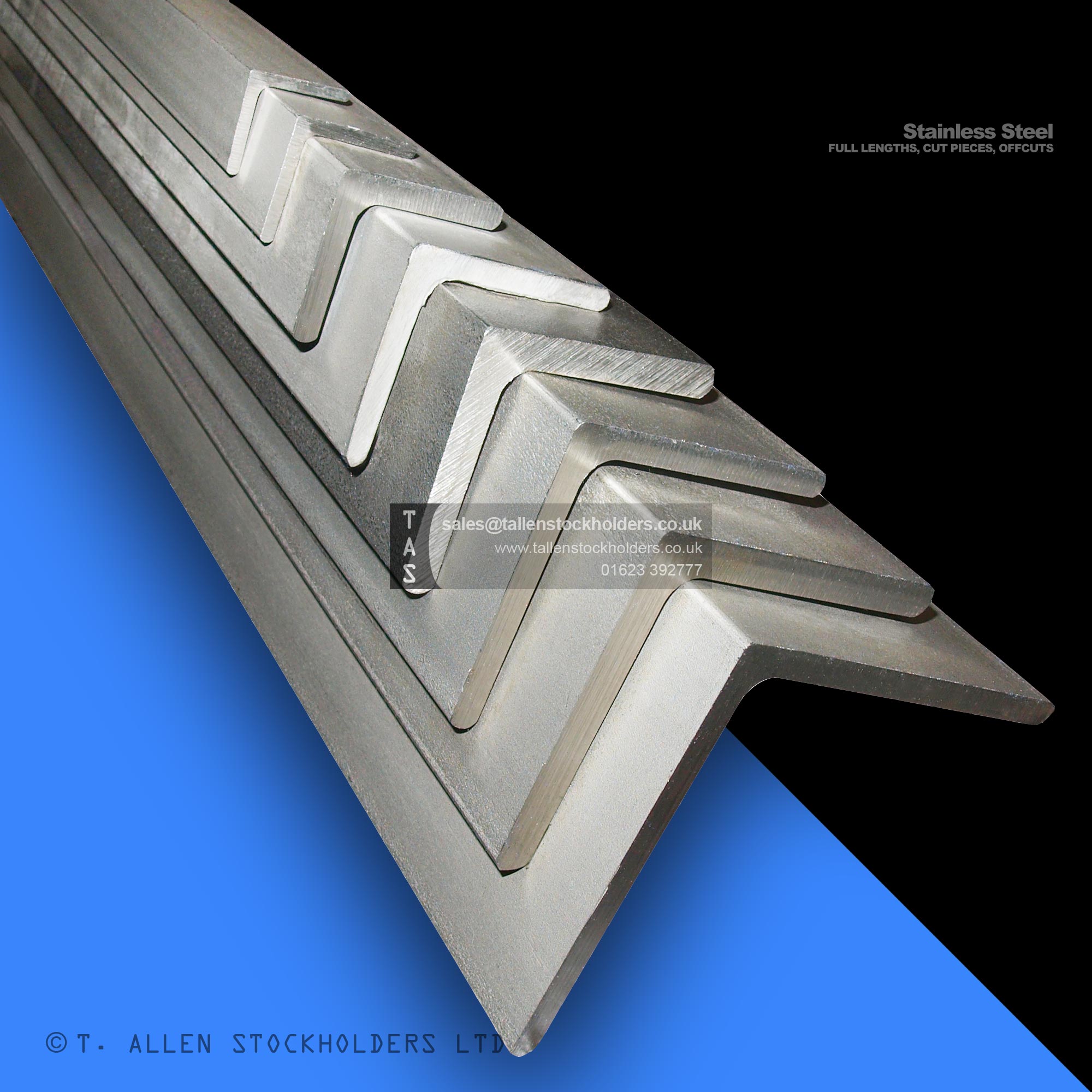 304 & 316 Stainless Steel Angle Bar – Equal and Unequal Angle Iron Sections